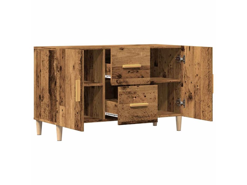  Buffet - bahut - meuble de rangement vieux bois 100x36x60 cm bois d'ingénierie  - Conforama E