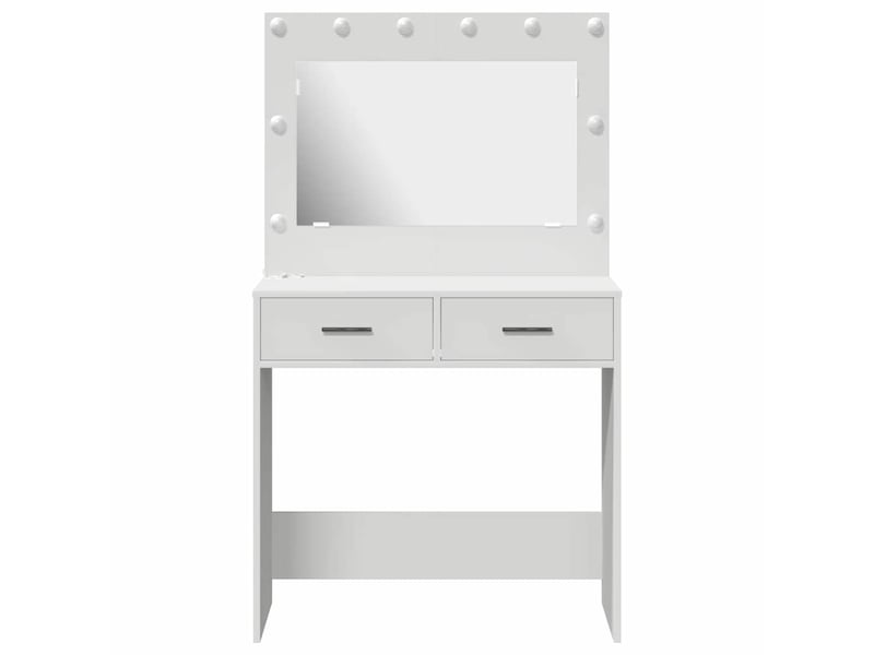 Coiffeuse, table de toilette blanc 78,5x41x135 cm bois d'ingénierie shl72262 - Conforama E