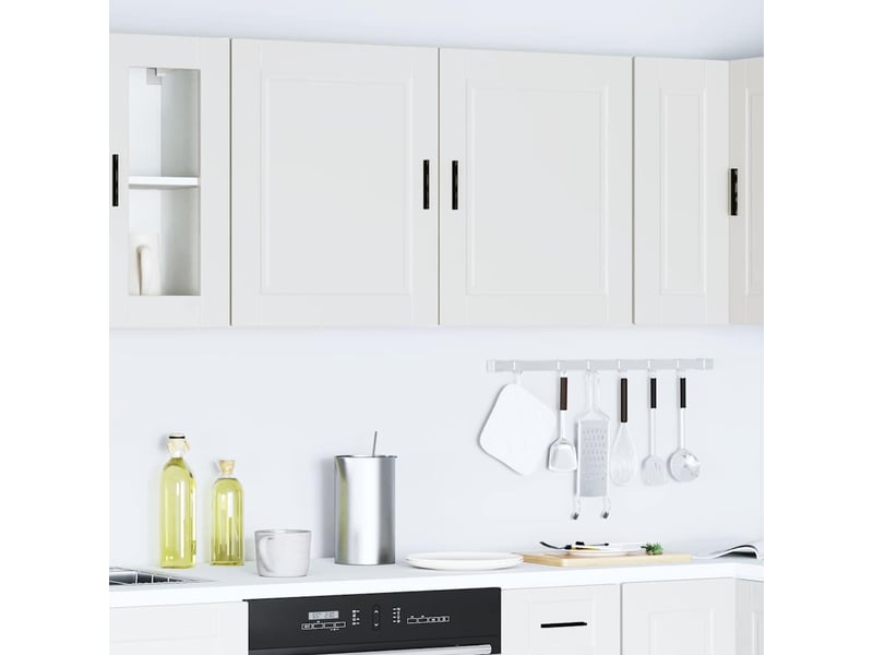 Meuble de rangement, armoires murales de cuisine porto blanc bois d'ingénierie  - Conforama D