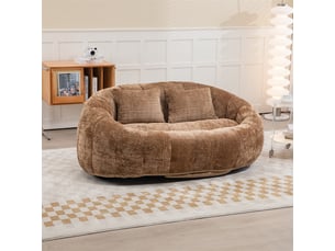 Pouf / repose pied <strong></strong> <strong></strong> marron