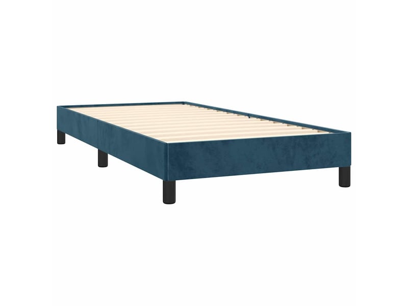  Lit simple- lit adulte -  cadre de lit sans matelas bleu foncé 80x200 cm velours  - Conforama C