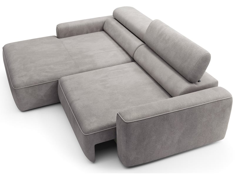 Selsey fando - canapé d'angle - 252 cm - velours gris Fando - Conforama C