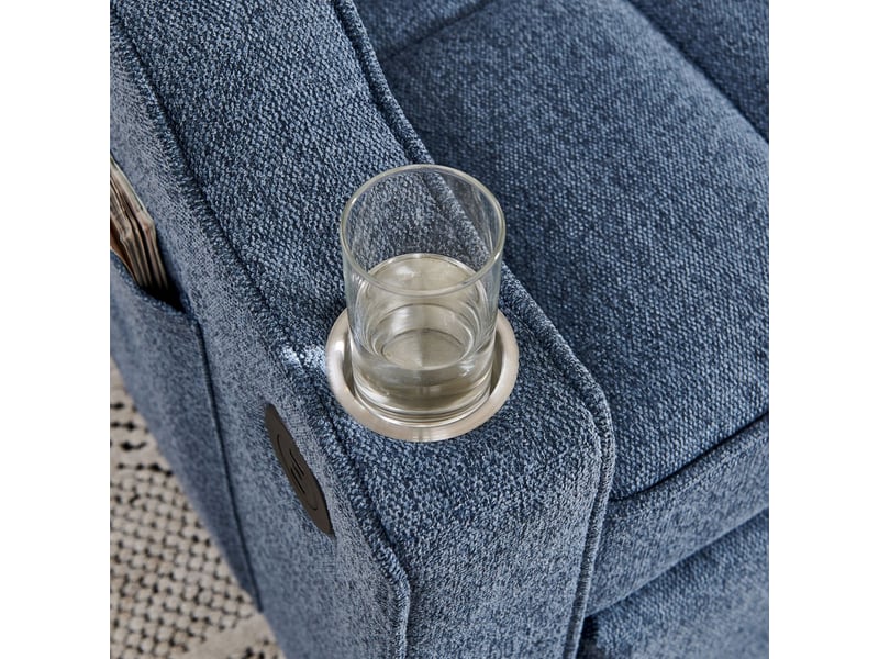  Canapé fonction 3-en-1 ports usb et type-c porte-gobelet en acier inoxydable fonction lit dossier réglable sur 3 niveaux poches latérales adapté aux petits espaces  - Conforama D
