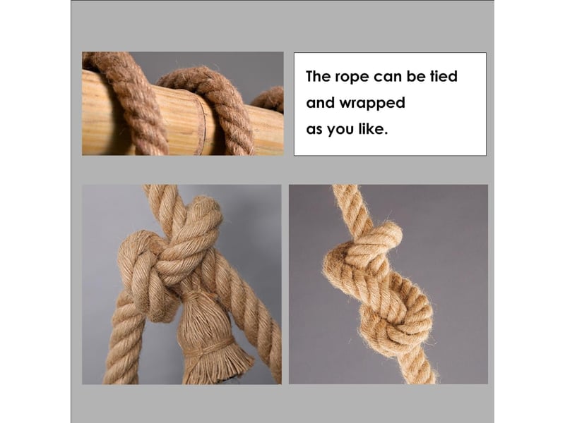  Lumière suspendue de double-tête de corde de chanvre pour manger,  longueur 100cm  - Conforama E