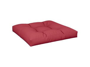 Coussin de palette, coussin de chaise, coussin de canapé rouge bordeaux 80x80x12 cm tissu cf55455
