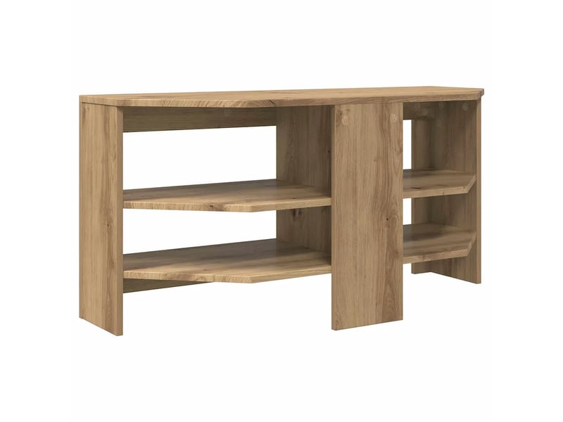  Meuble tv d'angle moderne avec 2 étagères 102 x 40,5 x 45 cm en bois d'ingénierie chêne artisanal 02_0054688  - Conforama D