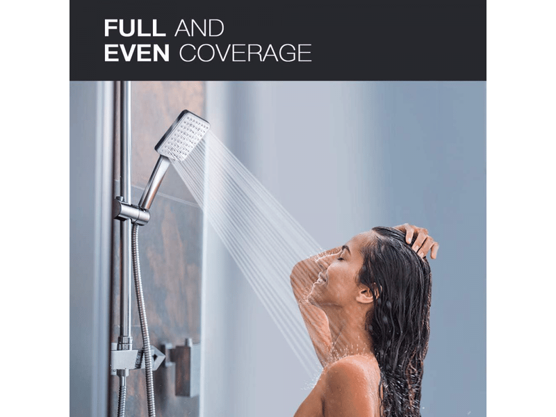  Pommeau de douche haute pression avec flexible de 1,5 m, pomme de douche universelle et kit de flexibles avec 6 réglages de jet, chromé 200pcs  - Conforama E