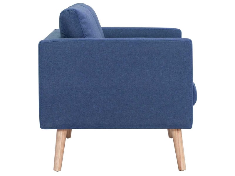  Canapé de salon | canapé 2 places tissu bleu  - Conforama E