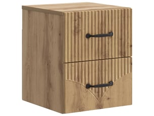 Table de chevet - cabinet de chevet - table de nuit mural chêne artisanal 34,5 x 33 x 40 cm