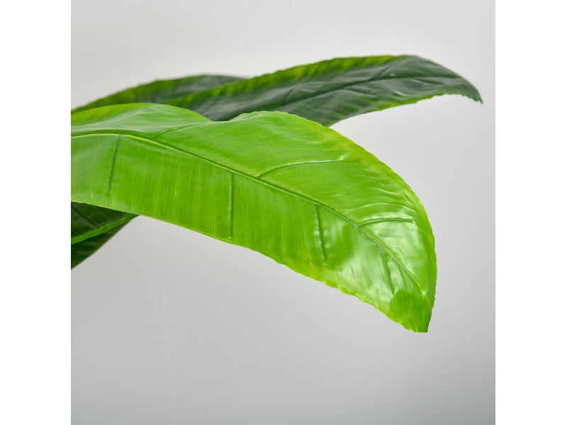  Plante artificielle bananier 150 cm verte en plastique avec pot noir, idéale en intérieur et extérieur sans entretien  - Conforama D