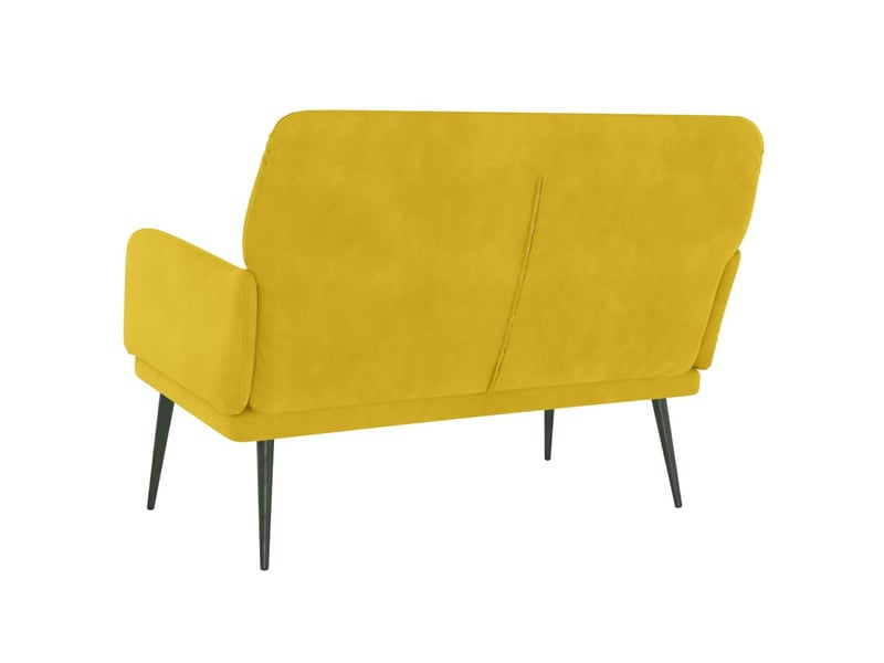  Banc chambre, banc de lit jaune 108x79x79 cm velours shl46650  - Conforama E