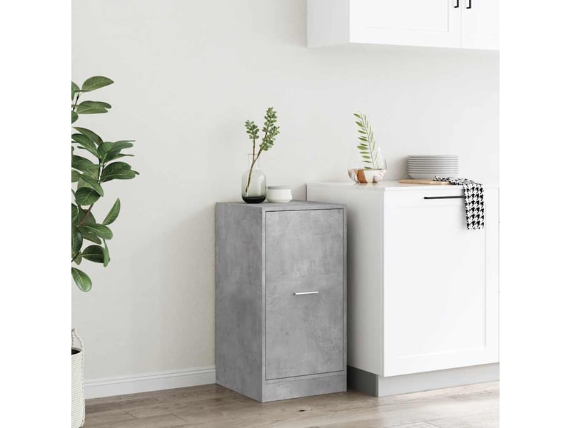  Meuble de rangement, armoire d'apothicaire gris béton 40x41x77,5cm bois d'ingénierie  - Conforama C