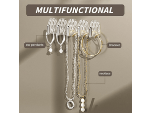 Presentoir bijoux organisateur mural porte auto-adhésif presentoir a bijoux présentoir boucles d'oreilles avec 15 crochet