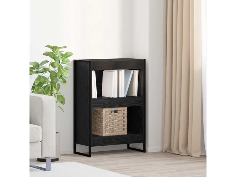  Bibliothèque, armoire à livres 60 x 30 x 86,5 cm bois d'ingénierie chêne noir  - Conforama B