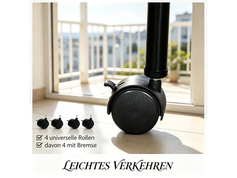  Portant à vêtements en métal mobile, portant manteau intérieur et extérieur, noir  - Conforama D