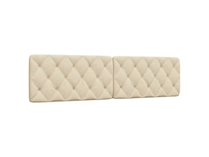 Coussin de tête de lit, coussin décoratif crème 200 cm tissu