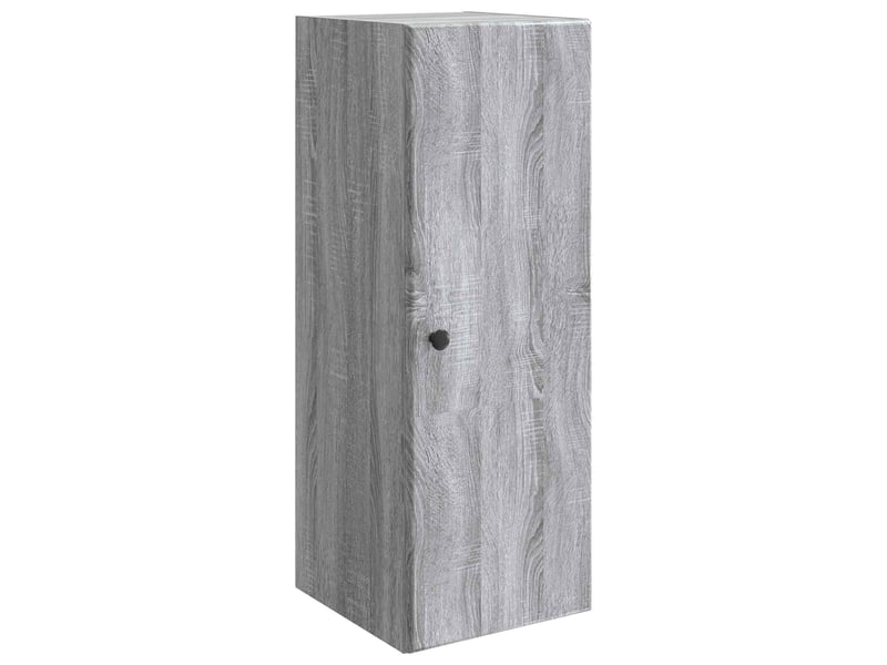  Armoire murale salon 33x34,5x90cm bois d'ingénierie sonoma gris shl7424  - Conforama A