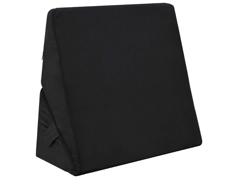 Coussin en coin noir 55 x 55 x 26 cm mousse à mémoire de forme cf56454 - Conforama C