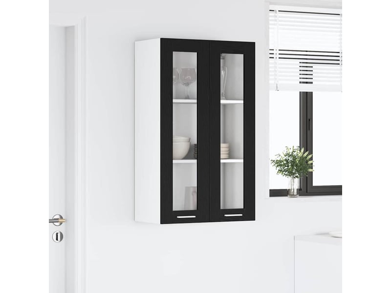  Meuble de rangement, armoire suspendue chêne noir 60x31x100cm bois d'ingénierie shl5478  - Conforama D