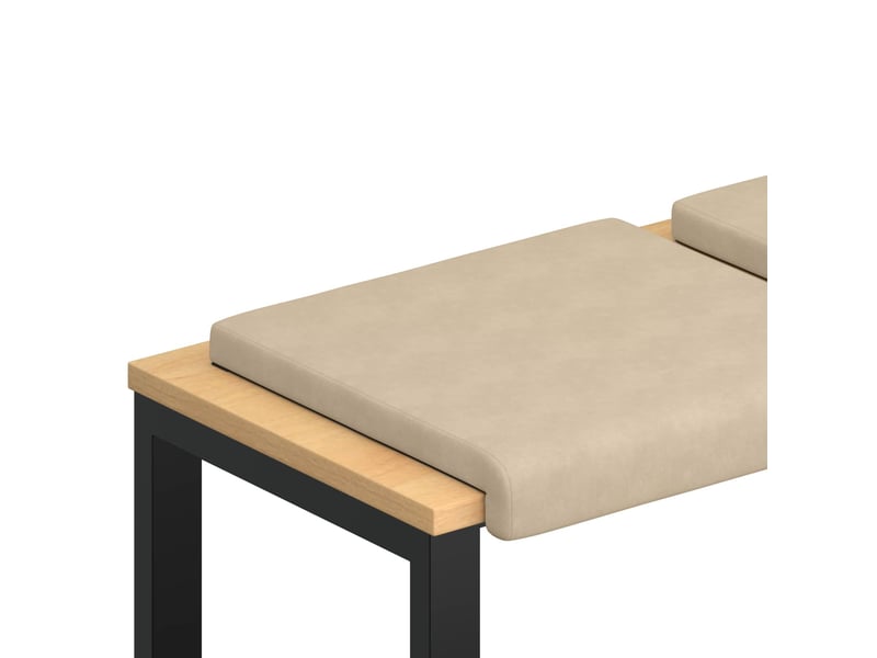  Lot de 4 coussins de banc, coussins d'assise, coussins pour chaisecanapé microfibre crème profondeur 35 cm cf52556  - Conforama A