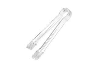 2 pièces pinces à glace transparentes, mini pinces en plastique pour buffet, biscuits et barbecue, ustensiles de service réutilisables de 16 cm