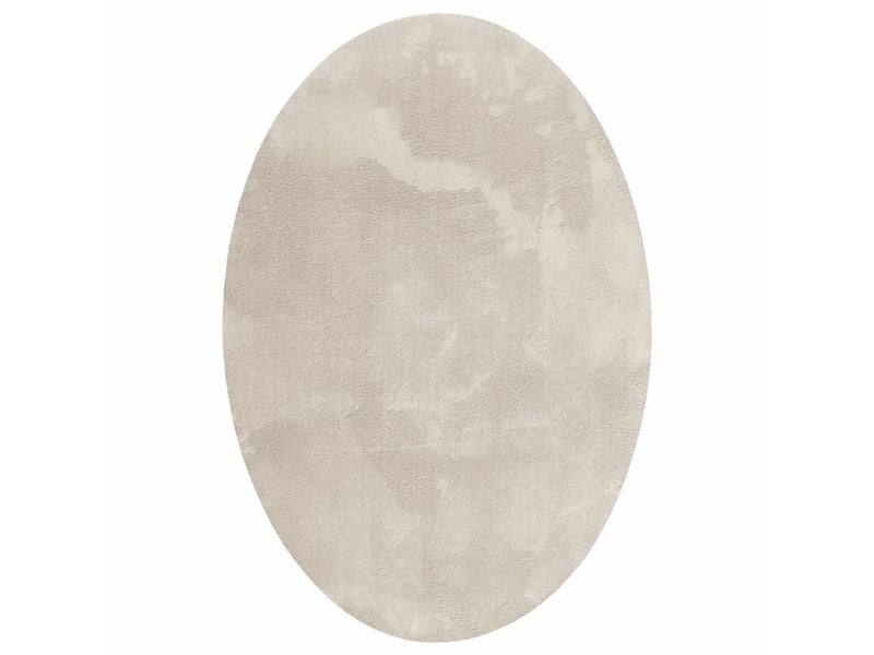 Tapis de salon - tapis de surface ovale huarte beige 120 x 170 cm 100% polyester  - Conforama A