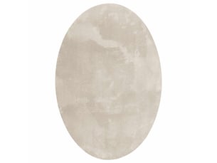 Tapis de salon - tapis de surface ovale huarte beige 120 x 170 cm 100% polyester