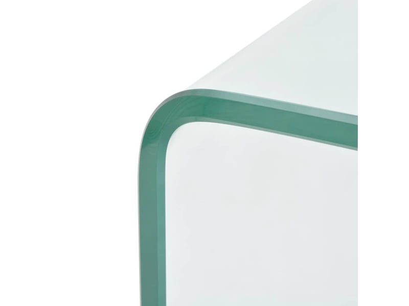  Table basse | table d'appoint salon 98x45x30 cm verre trempé transparent  - Conforama D