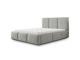 Lit coffre 200x200 cm <strong>MASSENO</strong> <strong></strong> coloris gris