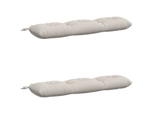 Lot de 2 coussins de banc, coussins d'assise vianen 100 % polyester blanc cf57636