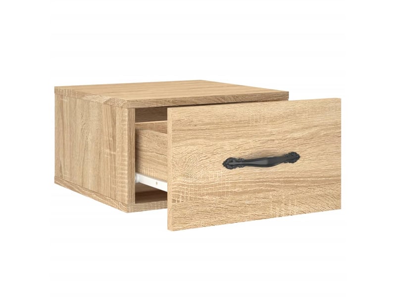  Table de chevet - cabinet de chevet - table de nuit murale chêne sonoma 35x35x20 cm  - Conforama E