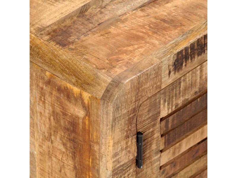  Meuble tv - banc tv - meuble de rangement 120x30x40 cm bois de manguier brut  - Conforama E