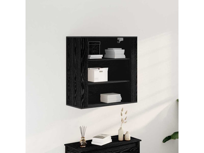 Meuble mural, armoire de rangement chêne noir 80x33x80 cm bois d'ingénierie shl81223 - Conforama B