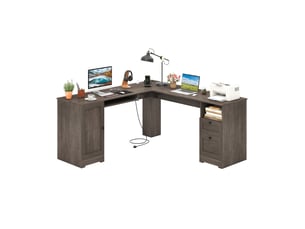 Meuble informatique enfant HELLOSHOP 26 168 cm coloris marron