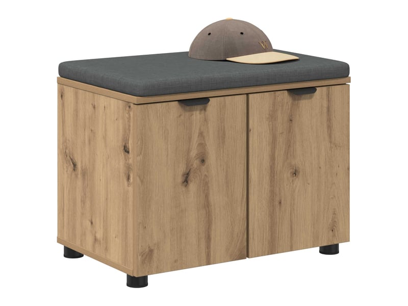  Banc d'entrée, banc interieur chêne artisanal 60x38x46 cm shl31935  - Conforama C