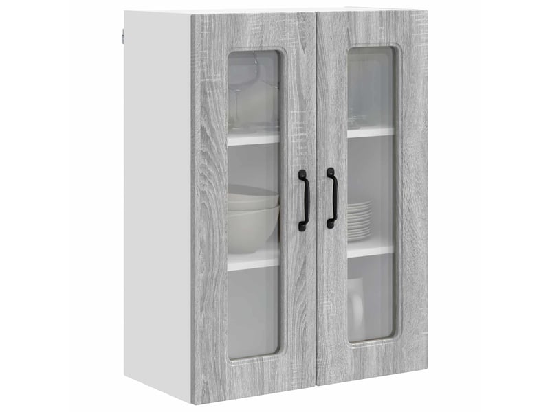 Meuble mural de cuisine | armoire de cuisine gris sonoma 60x31x80cm shl4203 - Conforama C