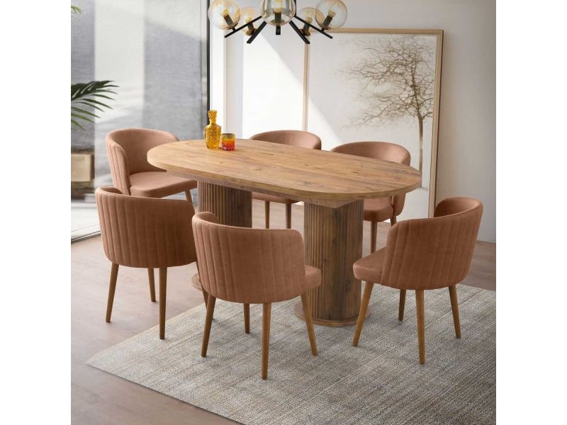  Table de repas extensible gusto noyer  - Conforama B