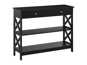 Console 2 tiroir(s)  coloris noir <strong></strong> <strong></strong>