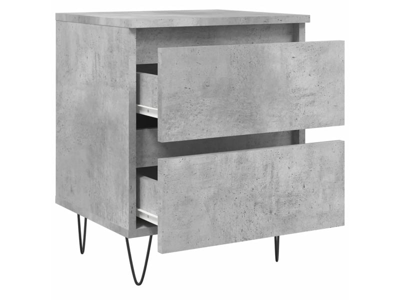  Table de chevet - cabinet de chevet - table de nuit gris béton 40x35x50 cm bois d’ingénierie  - Conforama E