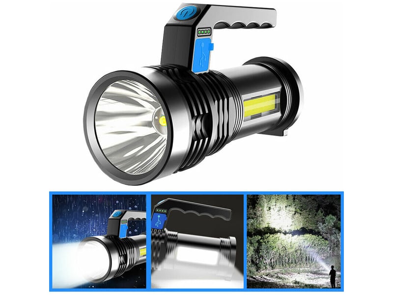 Lampe torche projecteur d'extrieur led projecteur de recherche 1500m - Conforama B