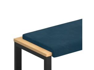 Coussin de banc, coussin d'assise, coussin de canapé velours bleu profondeur 35 cm cf53851