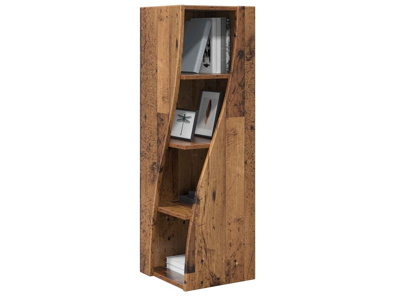  Meuble d'angle, meuble de rangement salon 32x32x102cm bois d'ingénierie bois ancien  - Conforama C