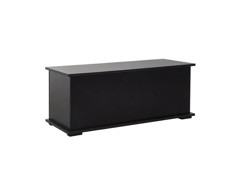  Banc coffre de rangement noir avec couvercle, structure en bois, 100x40x40 cm  - Conforama A