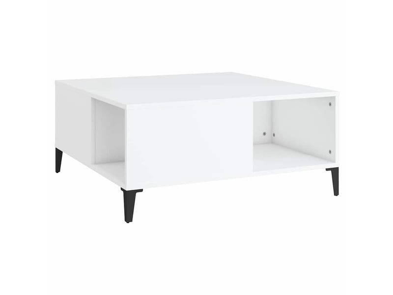  Table basse - table de salon - table à thé blanc 80x80x36,5 cm bois d'ingénierie  - Conforama A