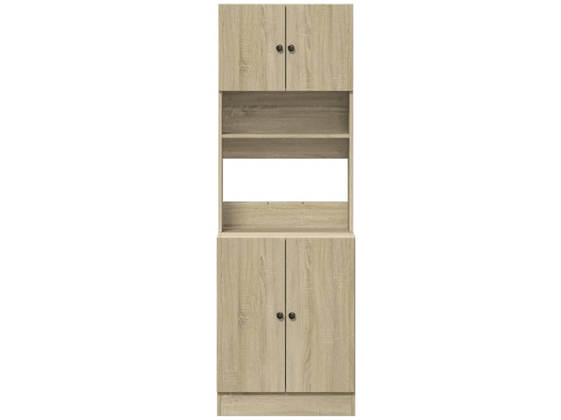  Meuble de rangement, armoire de cuisine chêne sonoma 60x50x180cm bois d'ingénierie  - Conforama D