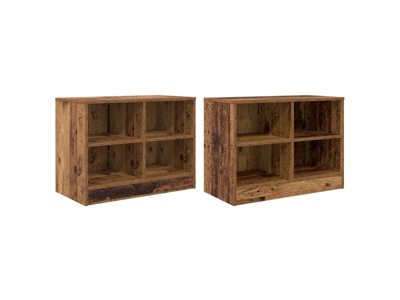  Armoire de lit 2 pièces bois ancien 66x33x48 cm  - Conforama D