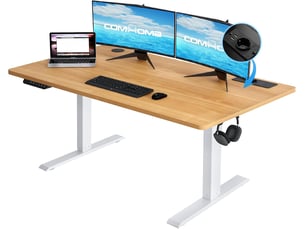 Bureau gaming  DTS110-140-WOOD  coloris marron