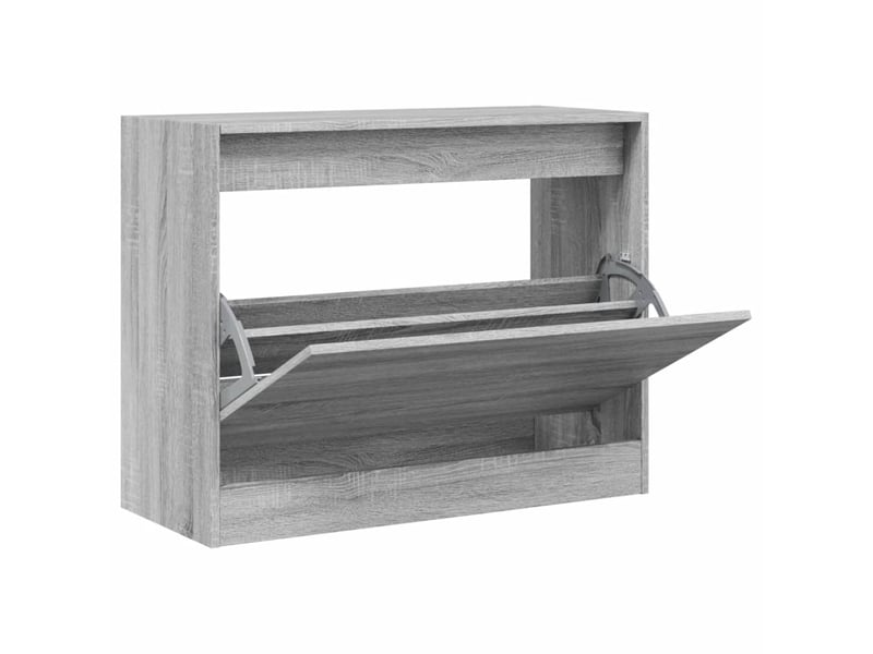  Meuble à chaussure, armoire à chaussures sonoma gris 80x34x63 cm bois d'ingénierie  - Conforama A
