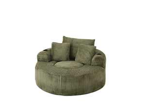 Fauteuil fixe MODFU  Velours côtelé vert vendu A l'unité