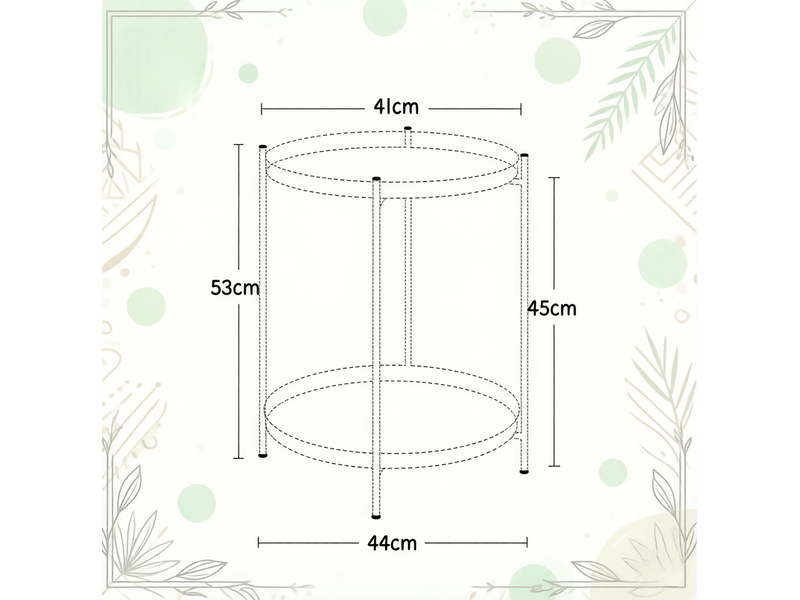  Table d’appoint ronde en métal noir – 2 plateaux amovibles – ø 44 x h 53 cm  - Conforama D